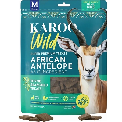 KAROO Wild Super Premium Trail Bites Frisk Antilope Kød & Timian 227g